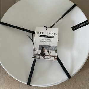 Set of 4 Rae Dunn dinner plates new